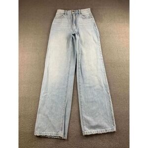 Garage Denim Jeans Women 1 Blue Jambe Large Wide Leg Cotton Blend High Waisted